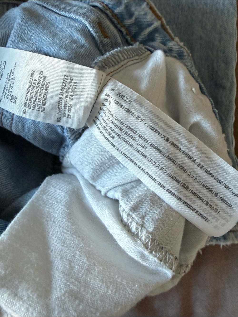 Abercrombie 90s Straight Ultra High Rise Jeans Light Wash 27/4 - Picture 5 of 7
